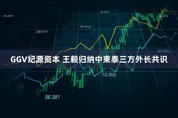 GGV纪源资本 王毅归纳中柬泰三方外长共识