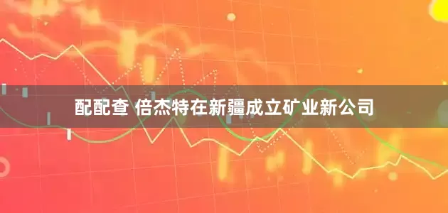 配配查 倍杰特在新疆成立矿业新公司