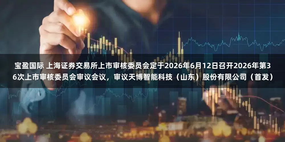 宝盈国际 上海证券交易所上市审核委员会定于2026年6月12日召开2026年第36次上市审核委员会审议会议，审议天博智能科技（山东）股份有限公司（首发）